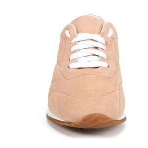 Sam Edelman suede tan lace up rounded toe athletic low top sneaker